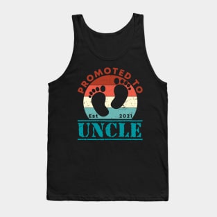 Vintage Promoted to uncle 2021 new uncle gift Tank Top